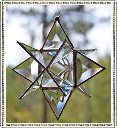 Giant Crystal Star Suncatcher Clear Center