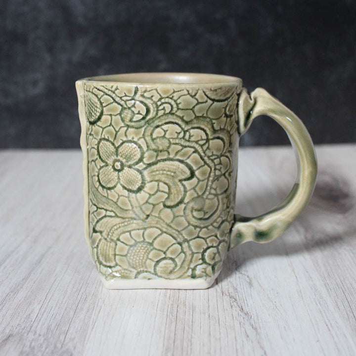 Green Lace Mug