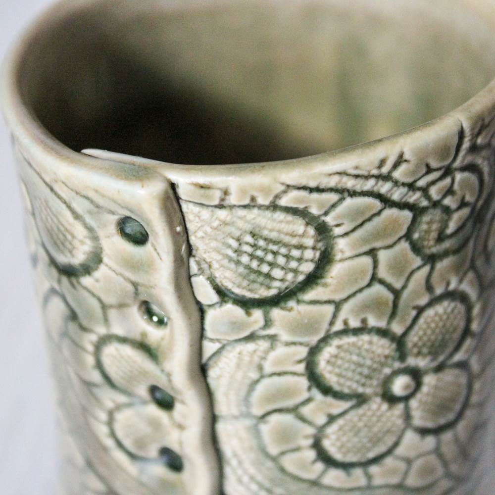 Green Lace Mug