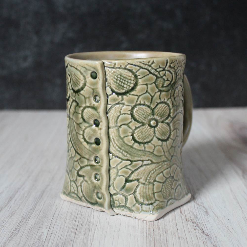 Green Lace Mug