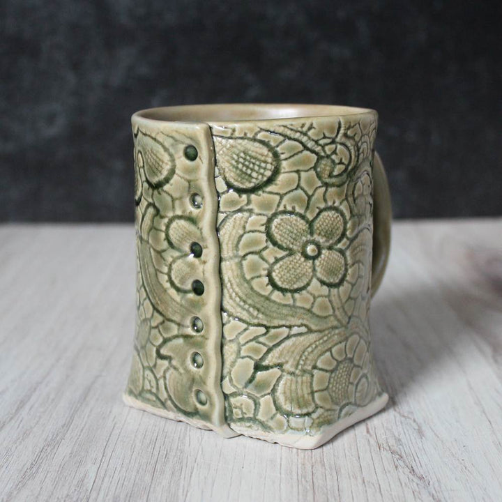 Green Lace Mug