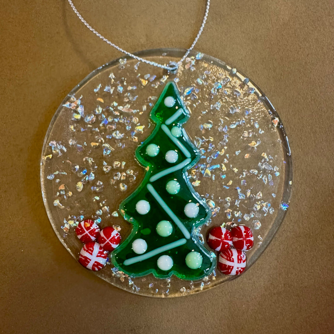 Tree + Red Packages Ornament