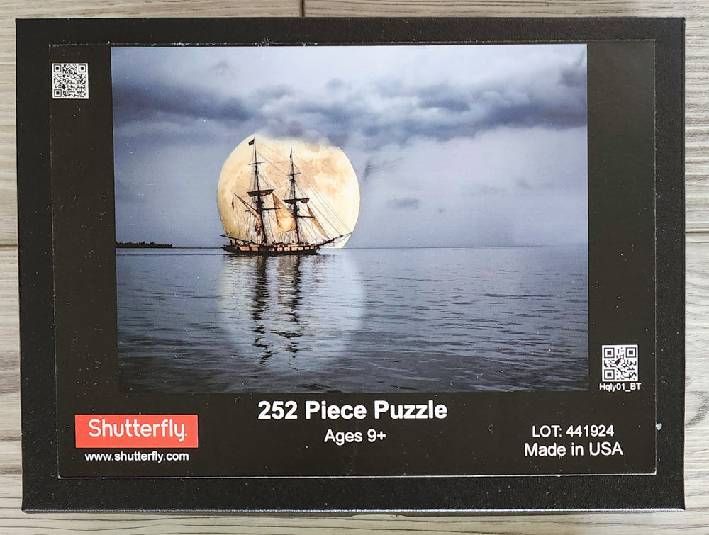 Puzzle 252 piece Moonlight Sail of the Brig Niagara