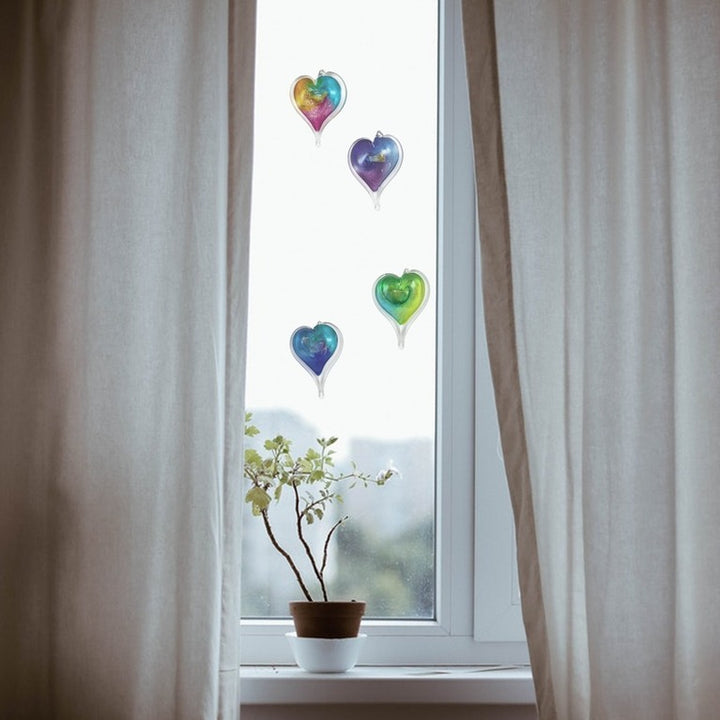 Small Glass Heart - Fiesta