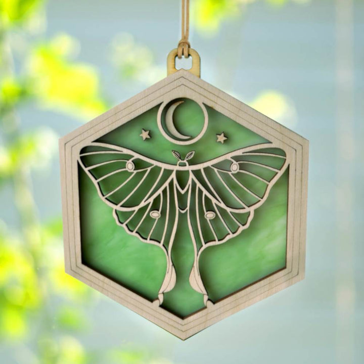 Suncatcher Luna Moth Green Streak