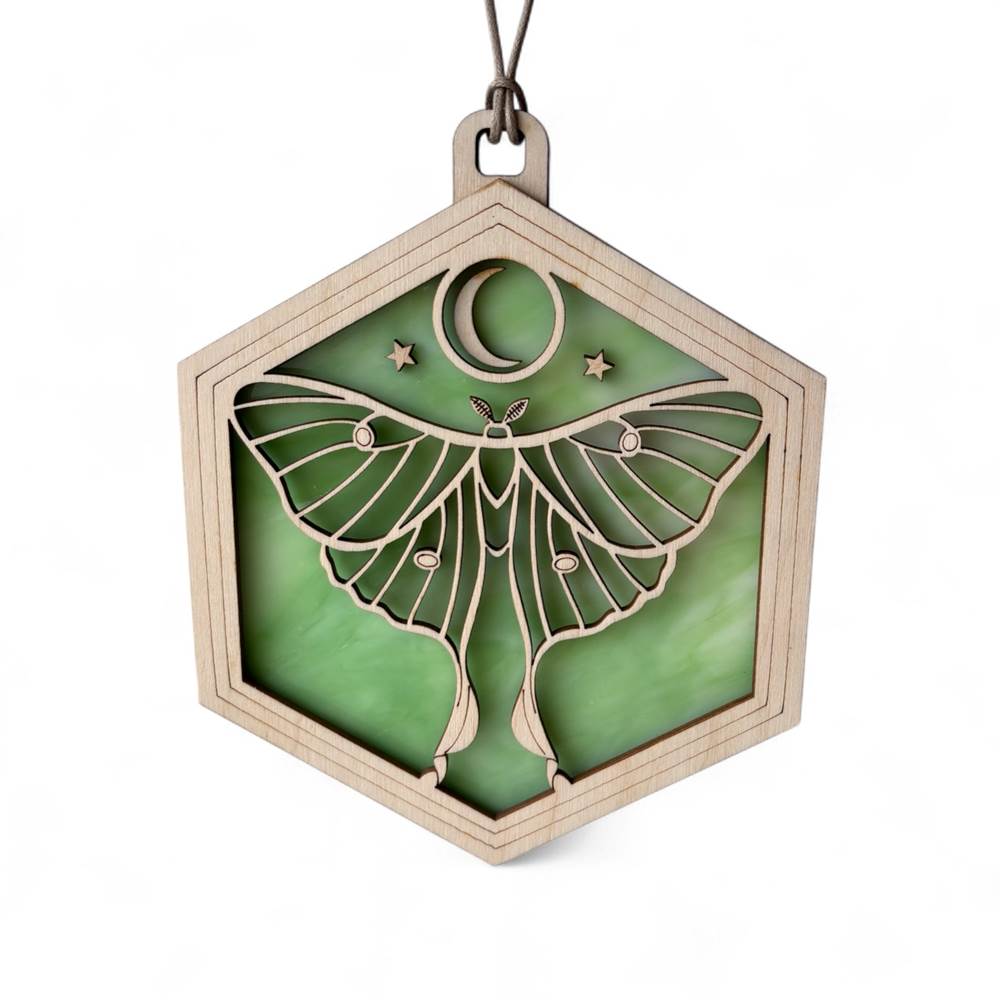 Suncatcher Luna Moth Green Streak