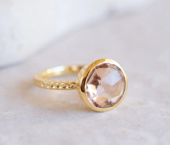 Marcela Ring Morganite Hydro Gold