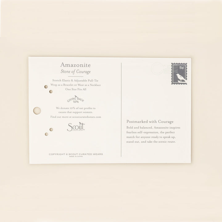 Mixed Media Wrap Courage - Amazonite + Silver