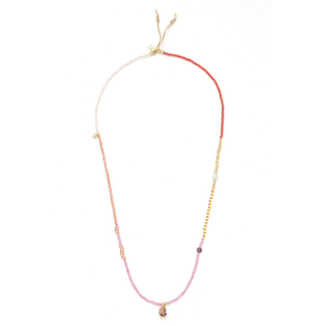 Mixed Media Wrap Love - Rhodochrosite + Gold