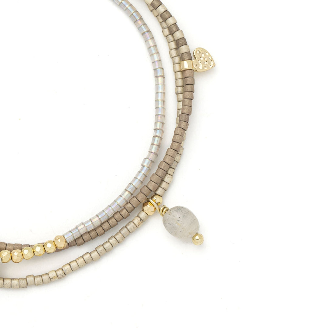 Mixed Media Wrap Magic - Labradorite + Gold