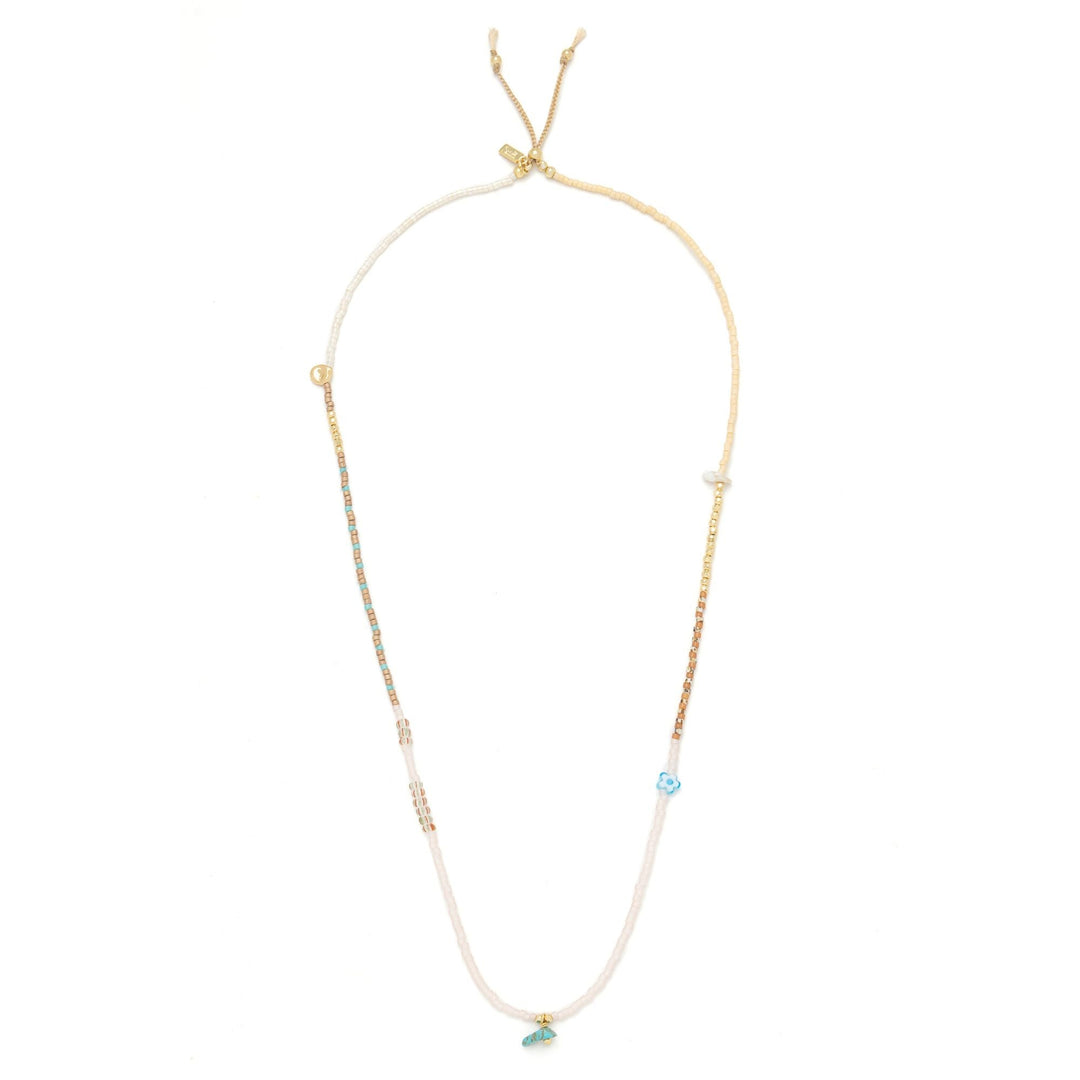 Mixed Media Wrap Tranquility - Turquoise + Gold