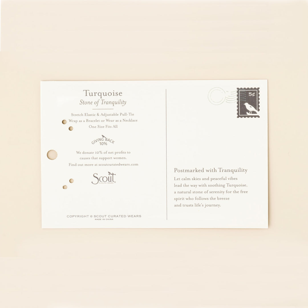 Mixed Media Wrap Tranquility - Turquoise + Gold