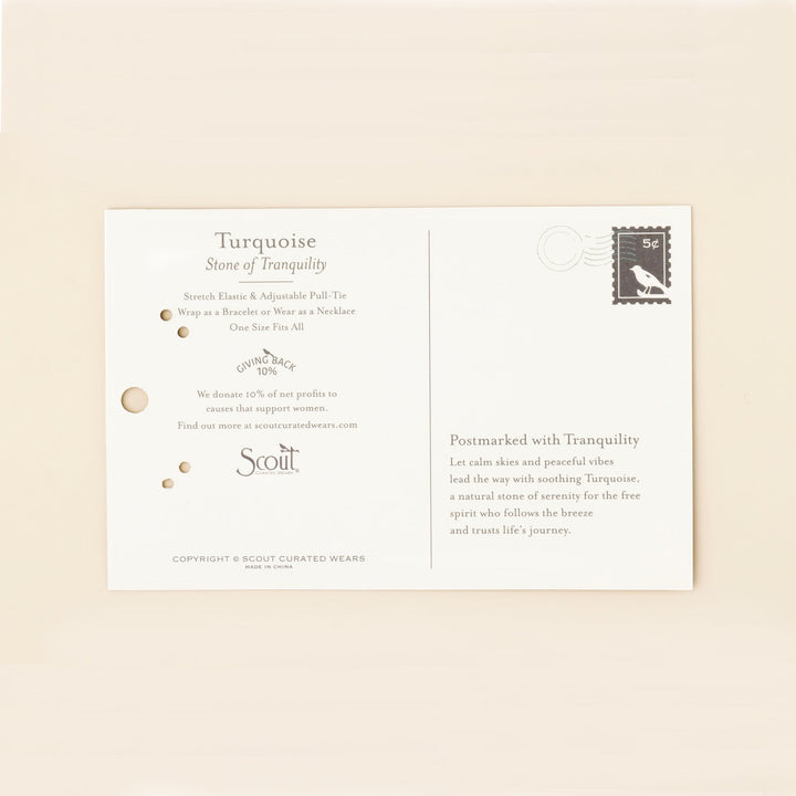 Mixed Media Wrap Tranquility - Turquoise + Gold