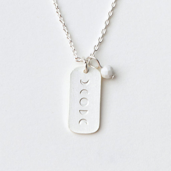 Intention Charm Necklace Howlite + Silver