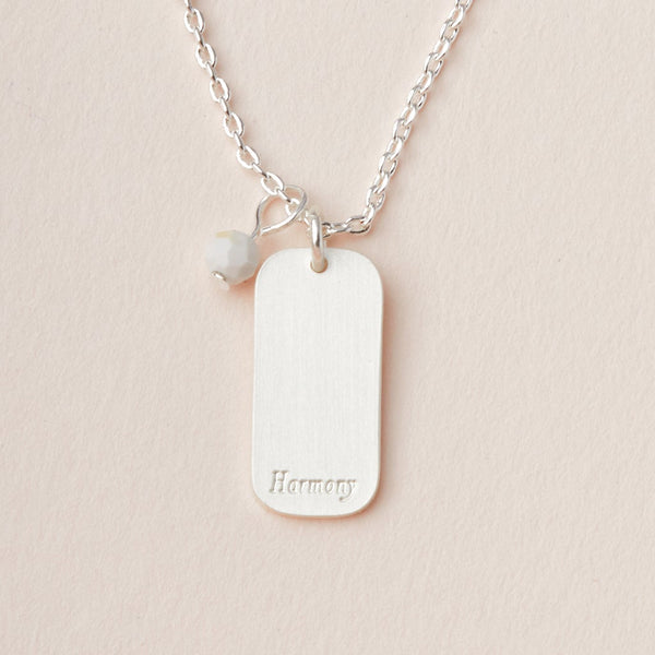 Intention Charm Necklace Howlite + Silver