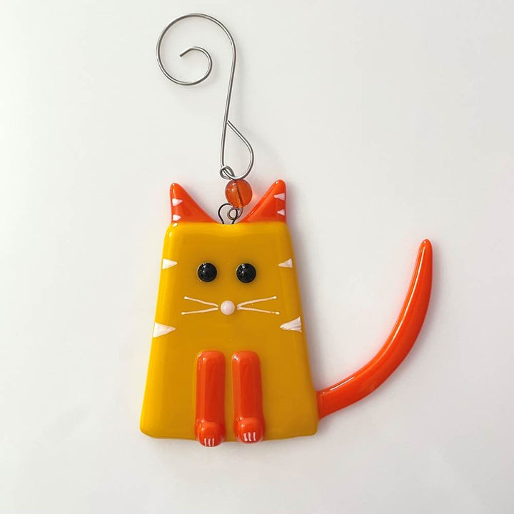 Opal Yellow Fat Cat Ornament