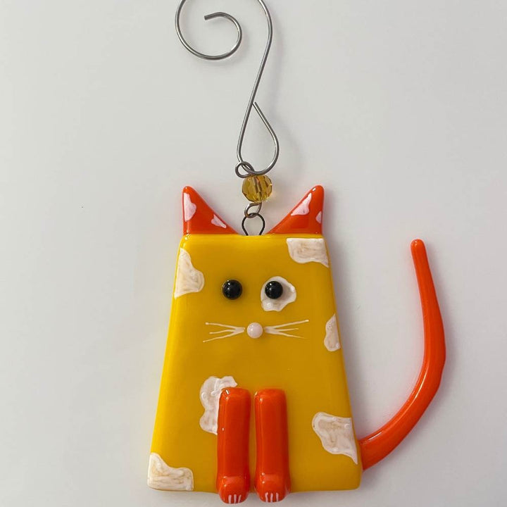 Opal Yellow Fat Cat Ornament