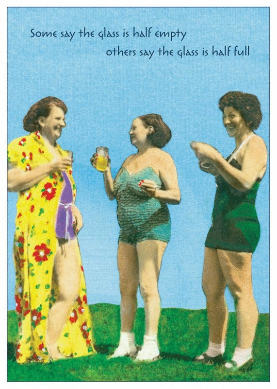 Birthday Card - Glass Half Full