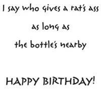 Birthday Card - Glass Half Full