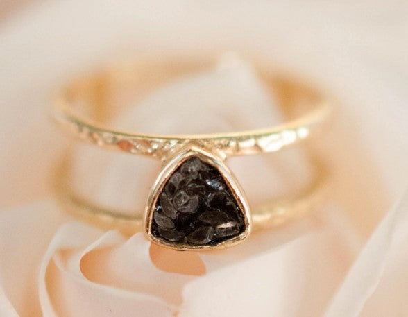 Pamela Ring Black Diamond Gold