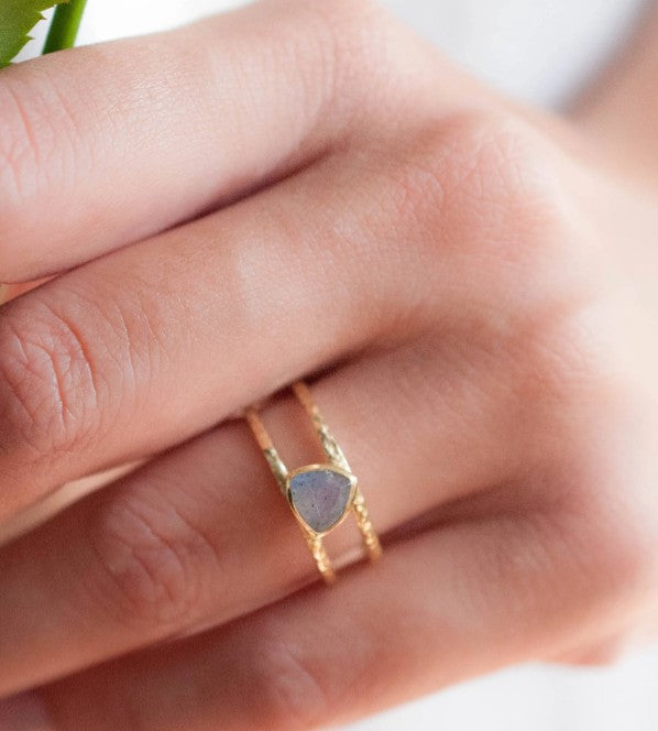 Pamela Ring Labradorite Gold