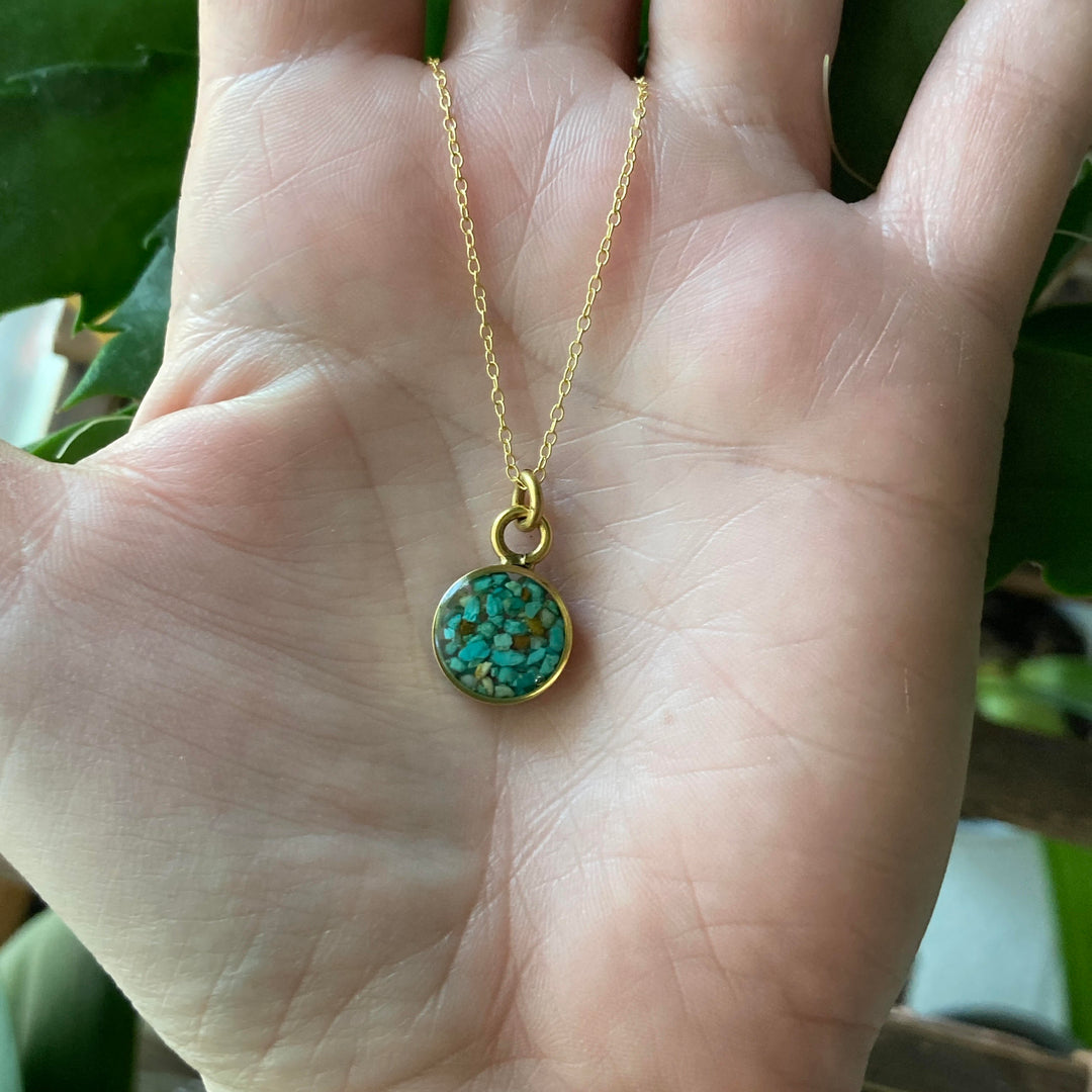 Petite Round Necklace Paradise Turquoise