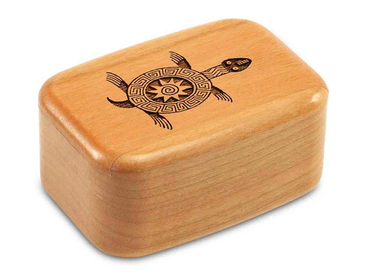 3" Tall Wide Box Cherry Primitive Turtle
