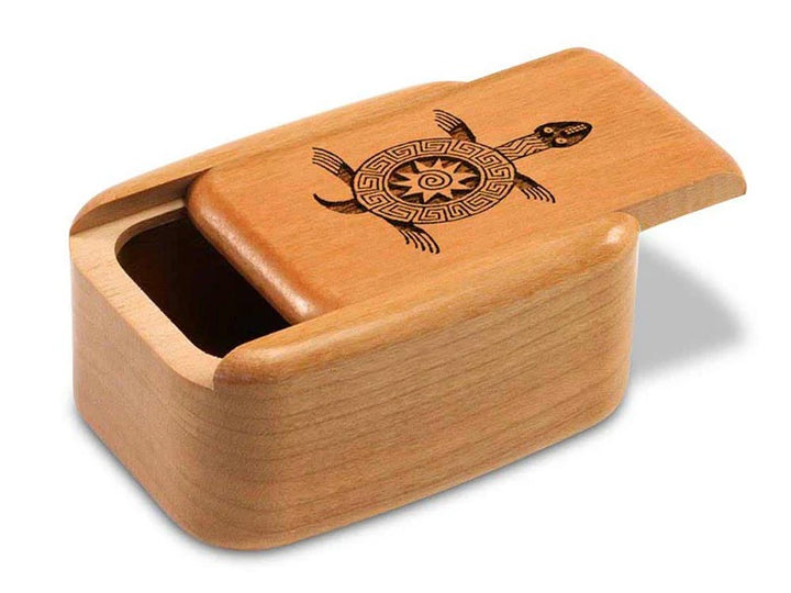 3" Tall Wide Box Cherry Primitive Turtle