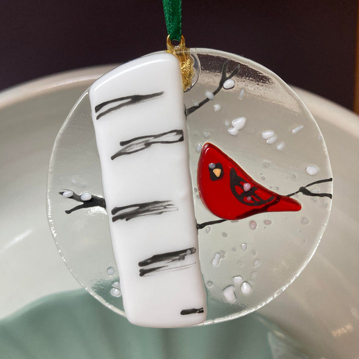 Cardinal On A Branch Ornament