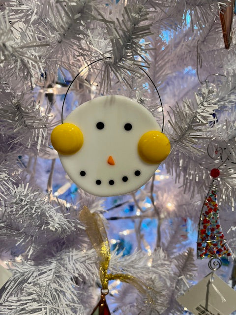 Snowman with Yellow Earmuffs