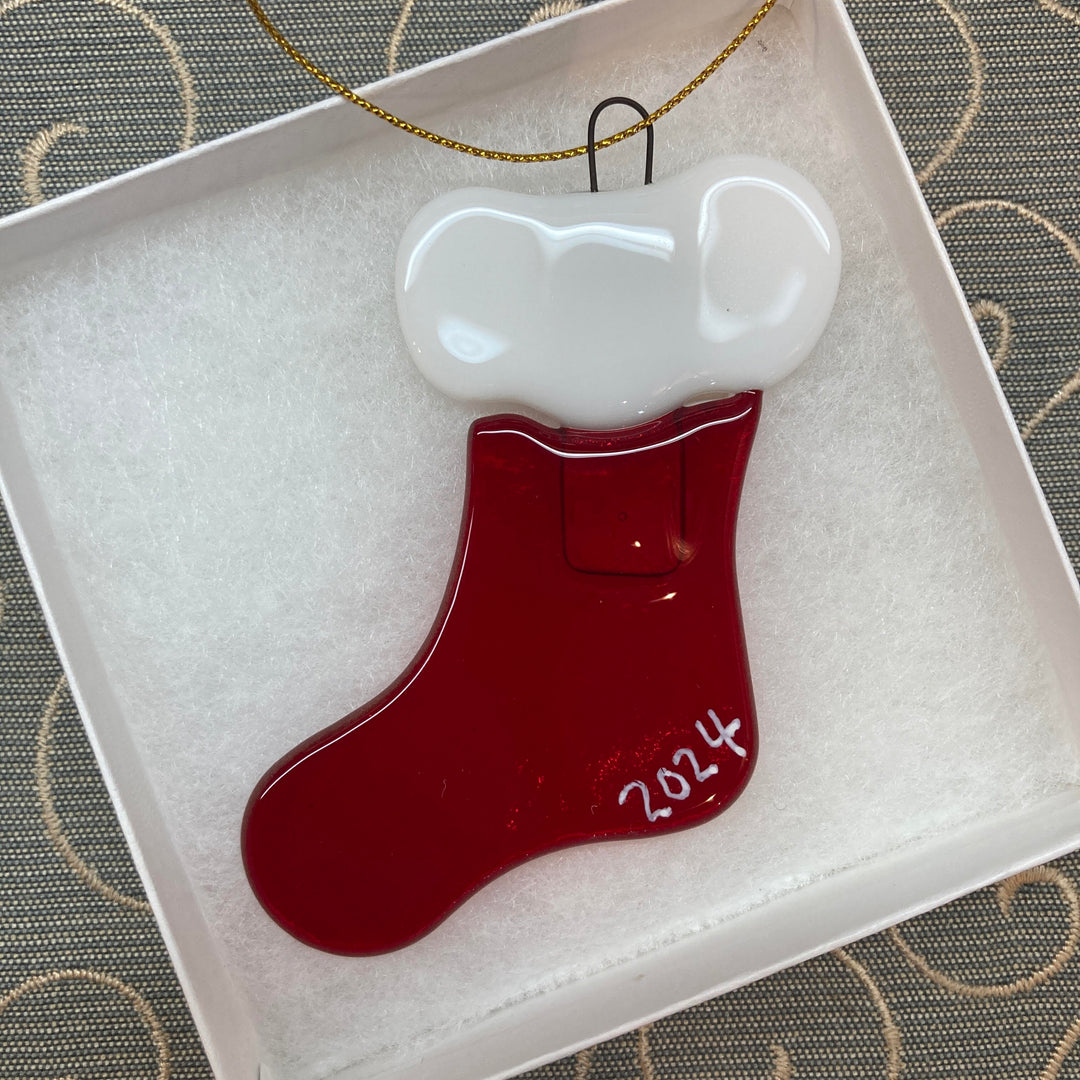 2024 Red Stocking Ornament