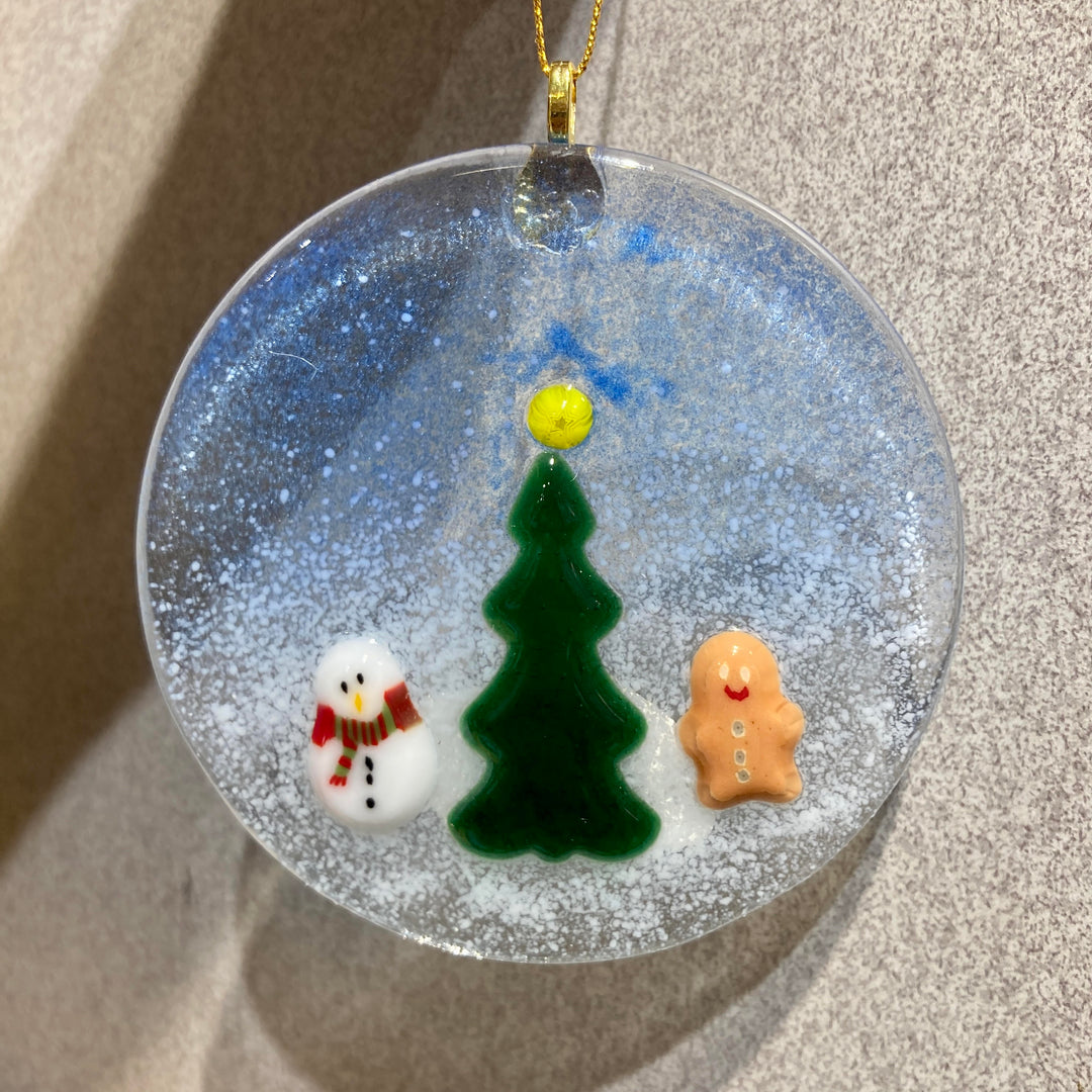 Gingerbread + Snowman Ornament