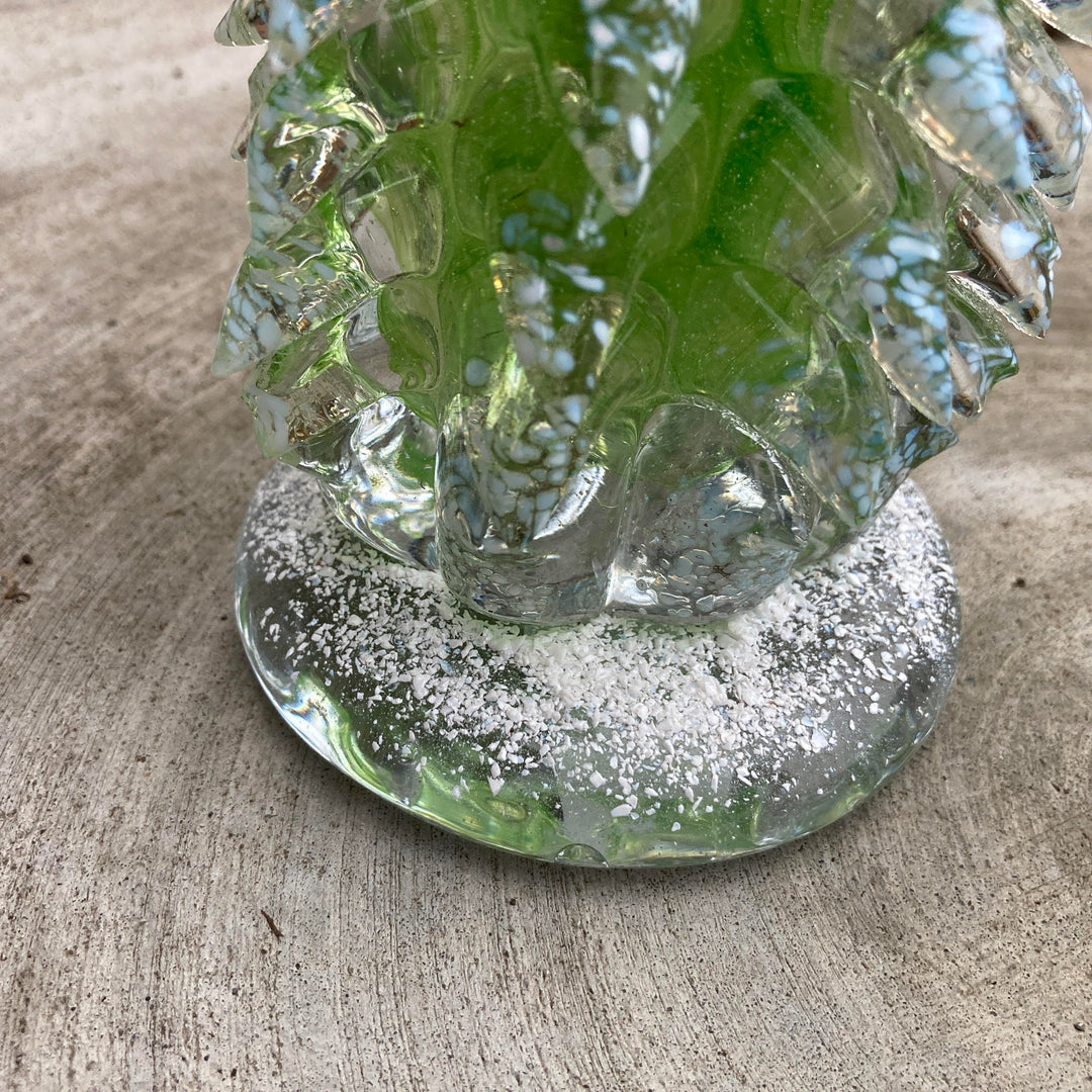 Blown Glass Tree With Snow