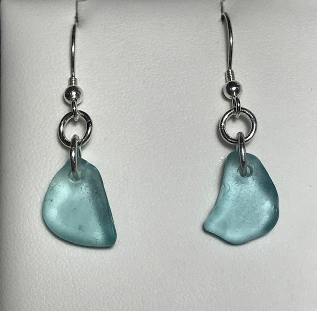 Teal French Hook Earrings