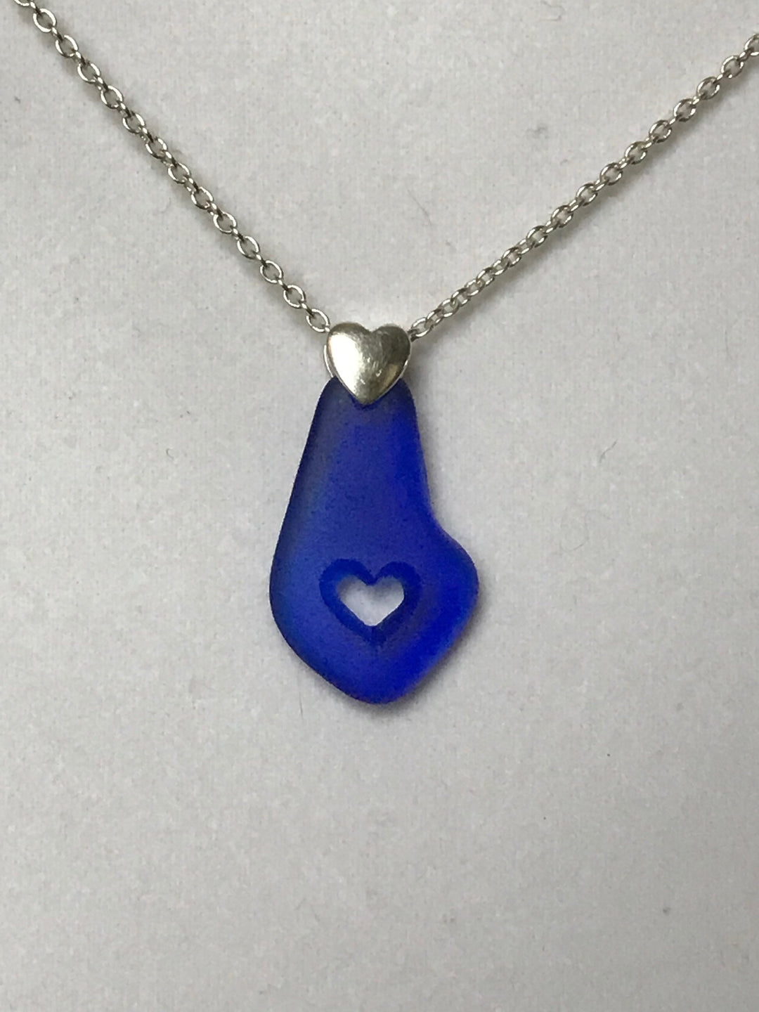 Cobalt Blue Heart Necklace