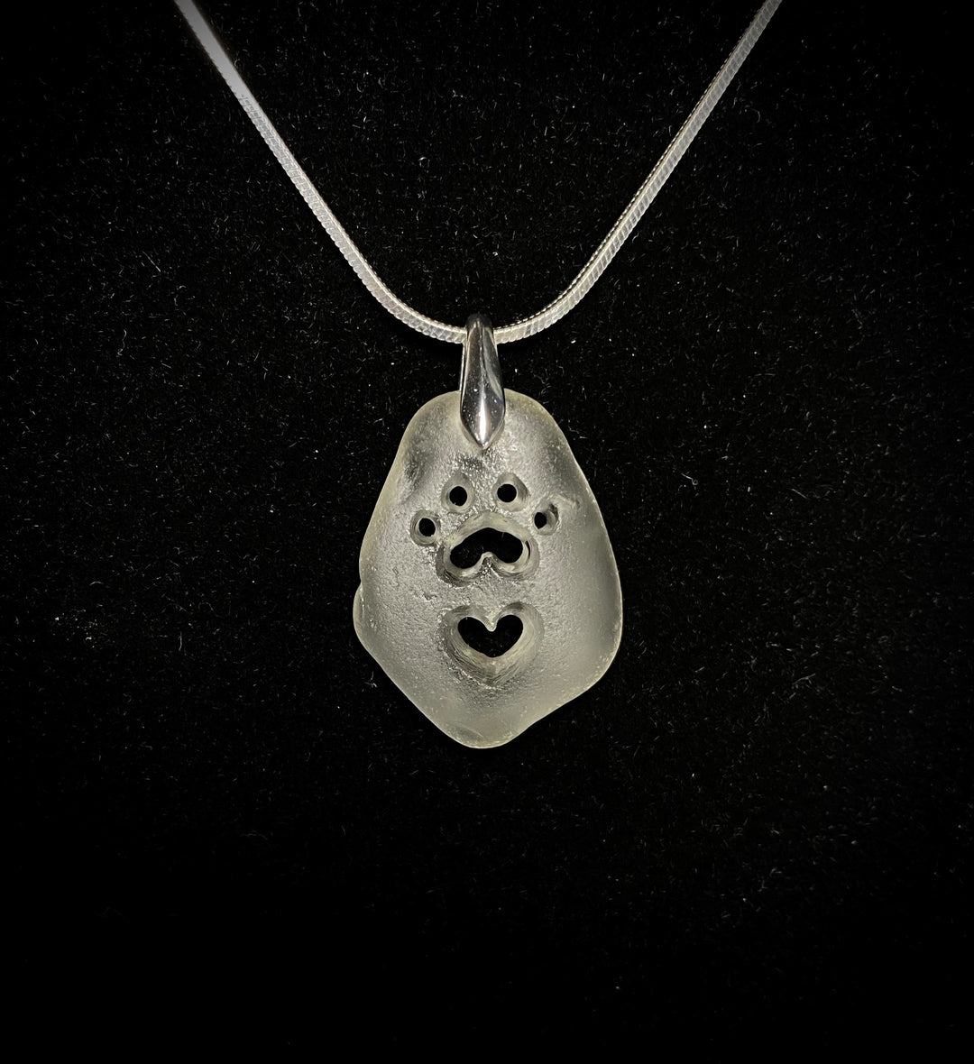 White Puppy Necklace