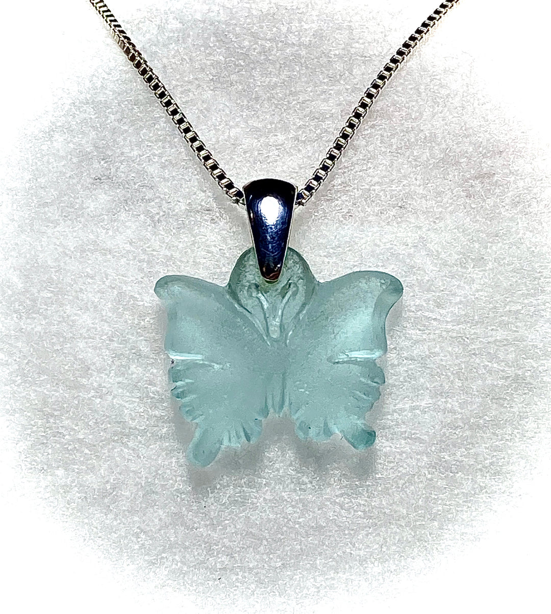 Light Blue Flutterby Necklace