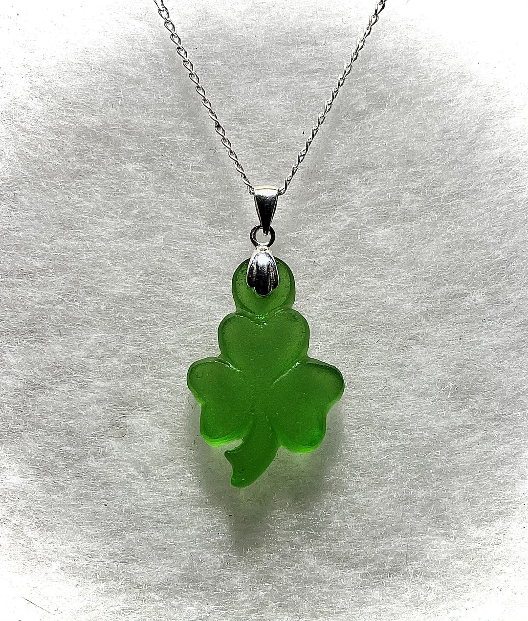 Shamrock Necklace Kelly Green