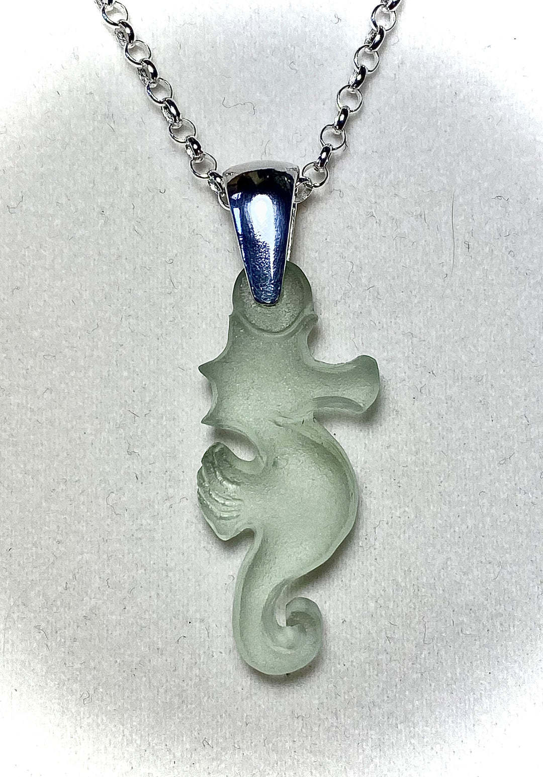 Seahorse Necklace Seafoam Green