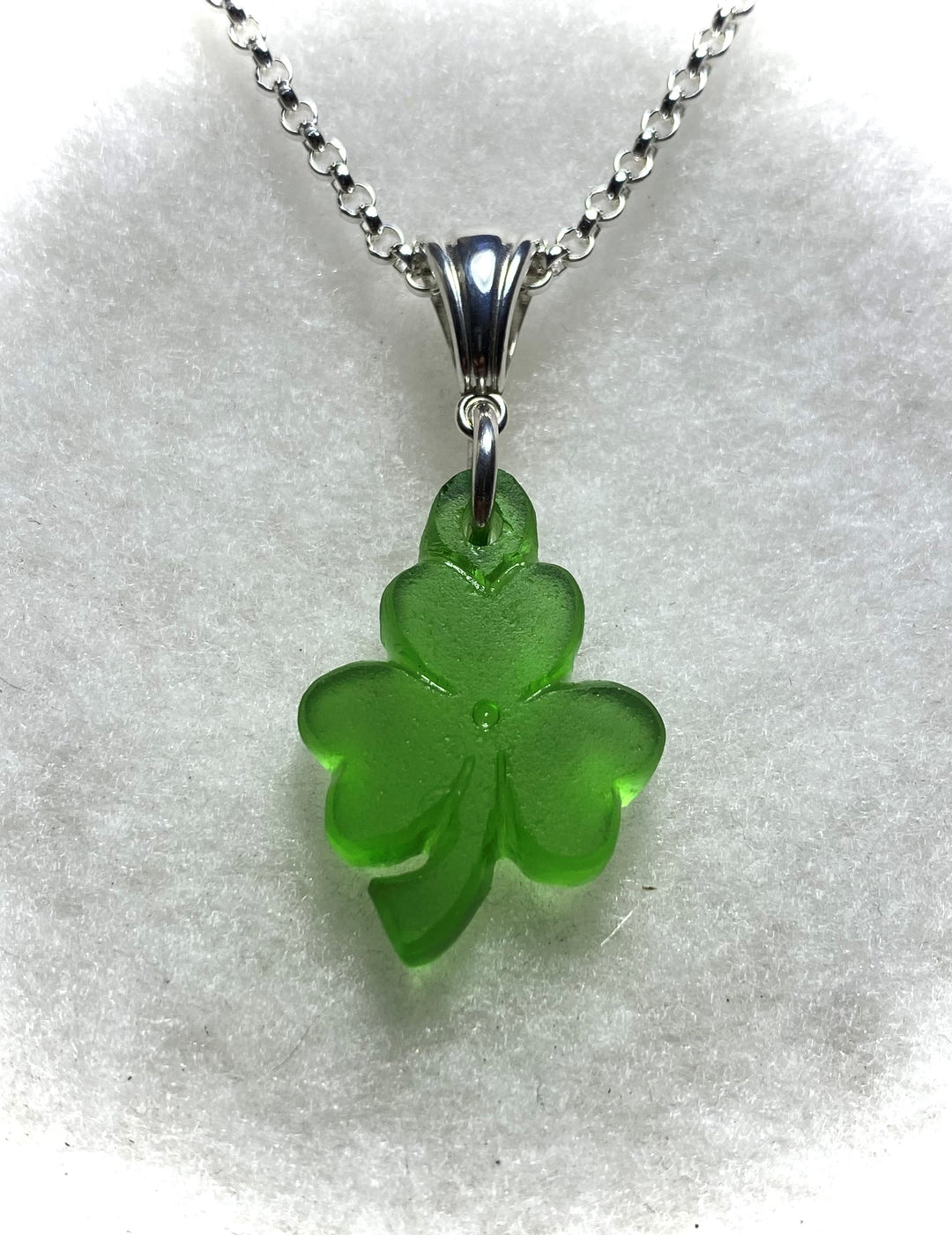 Shamrock Necklace Kelly Green