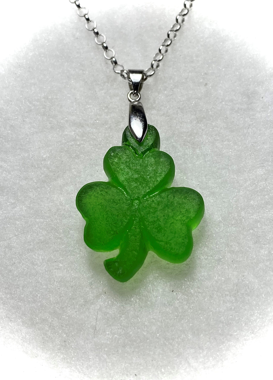 Shamrock Necklace Kelly Green