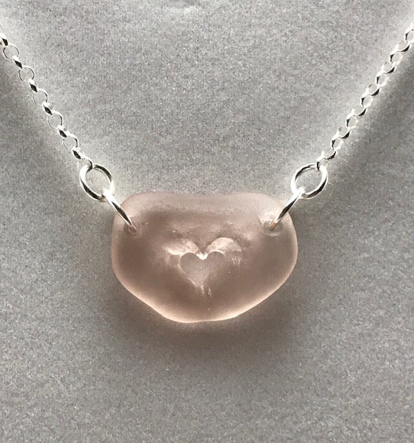 Blush Straight Heart Necklace