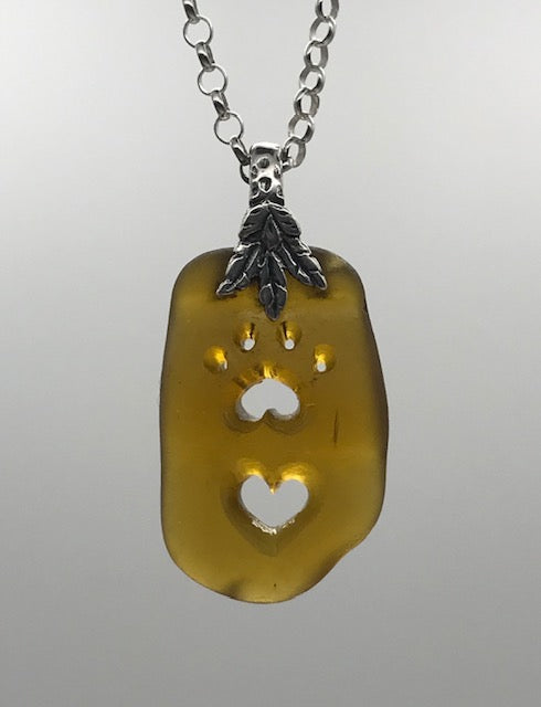 Amber Puppy Love Necklace