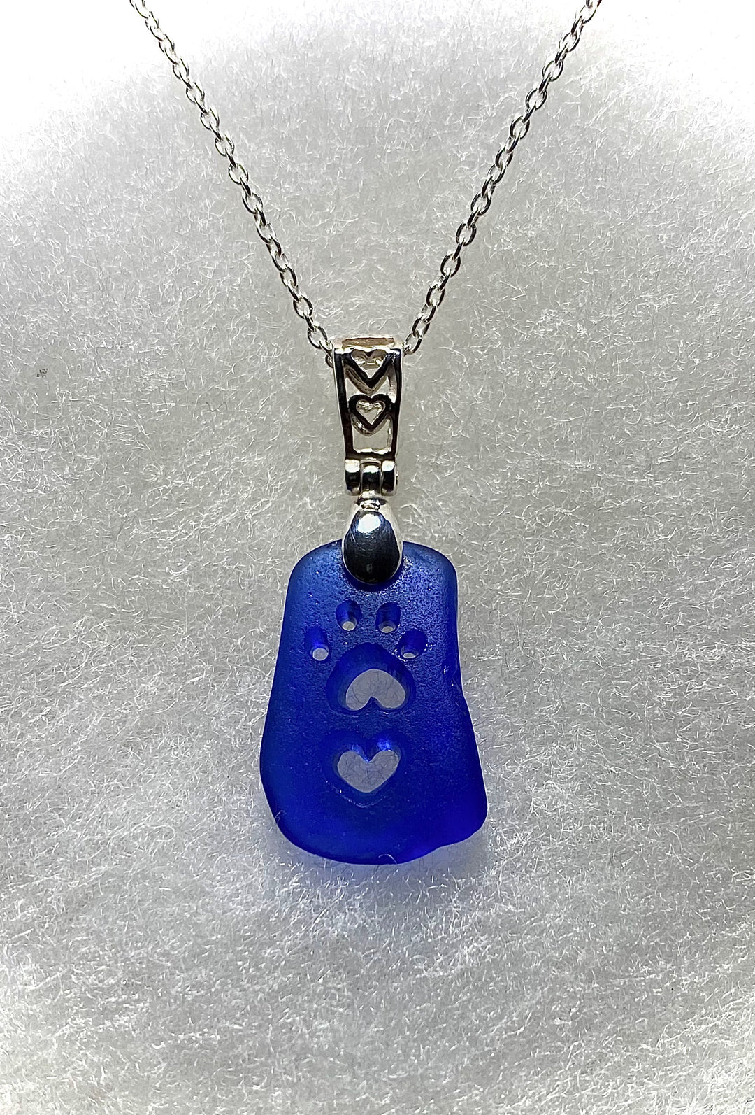 Puppy Love Necklace Cobalt Blue