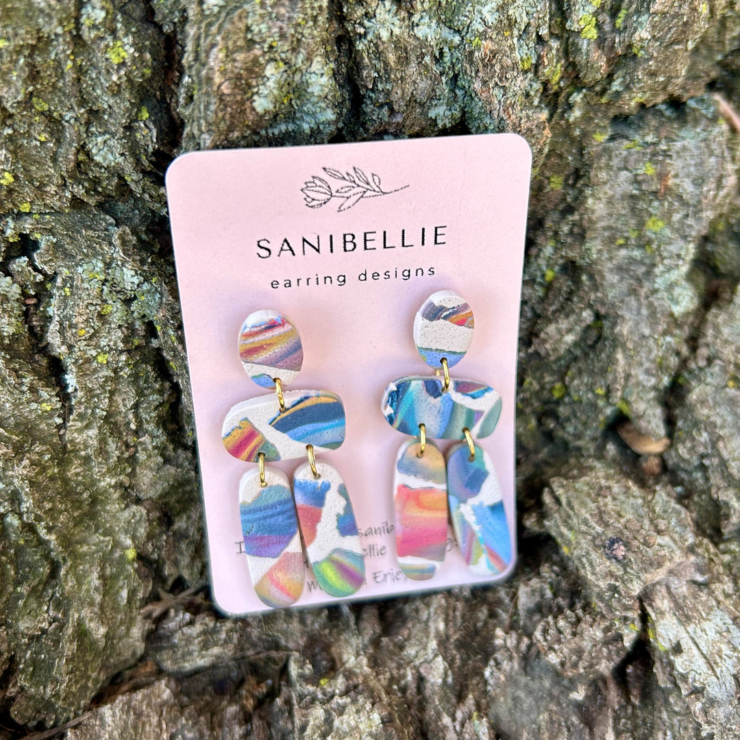 Colorful Terazzo Stud Earrings