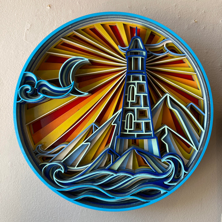 Lighthouse Blue + Orange Layered