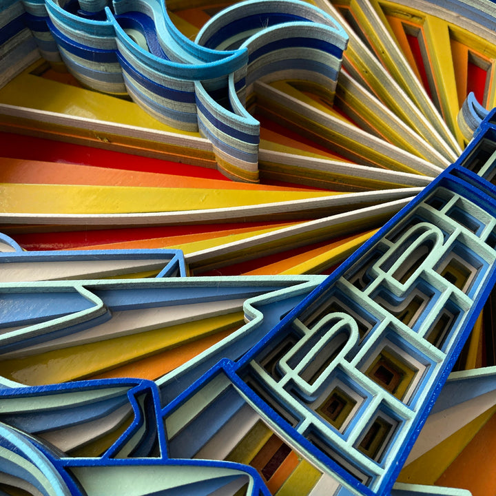 Lighthouse Blue + Orange Layered