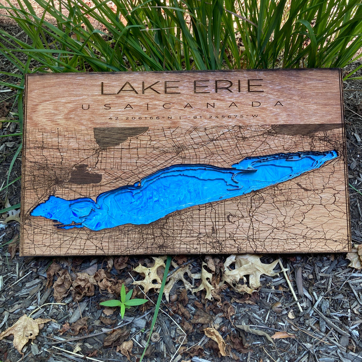Multilayered Lake Erie Map Blues DK