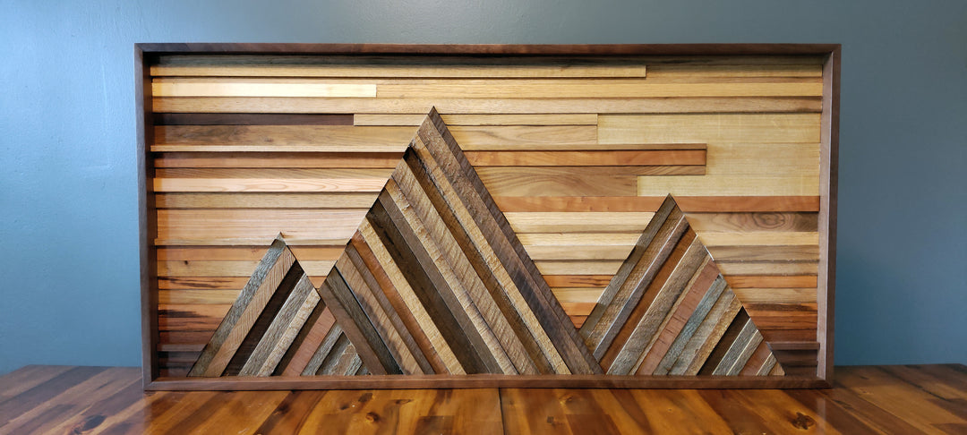 Wooden Mountain Wall Art