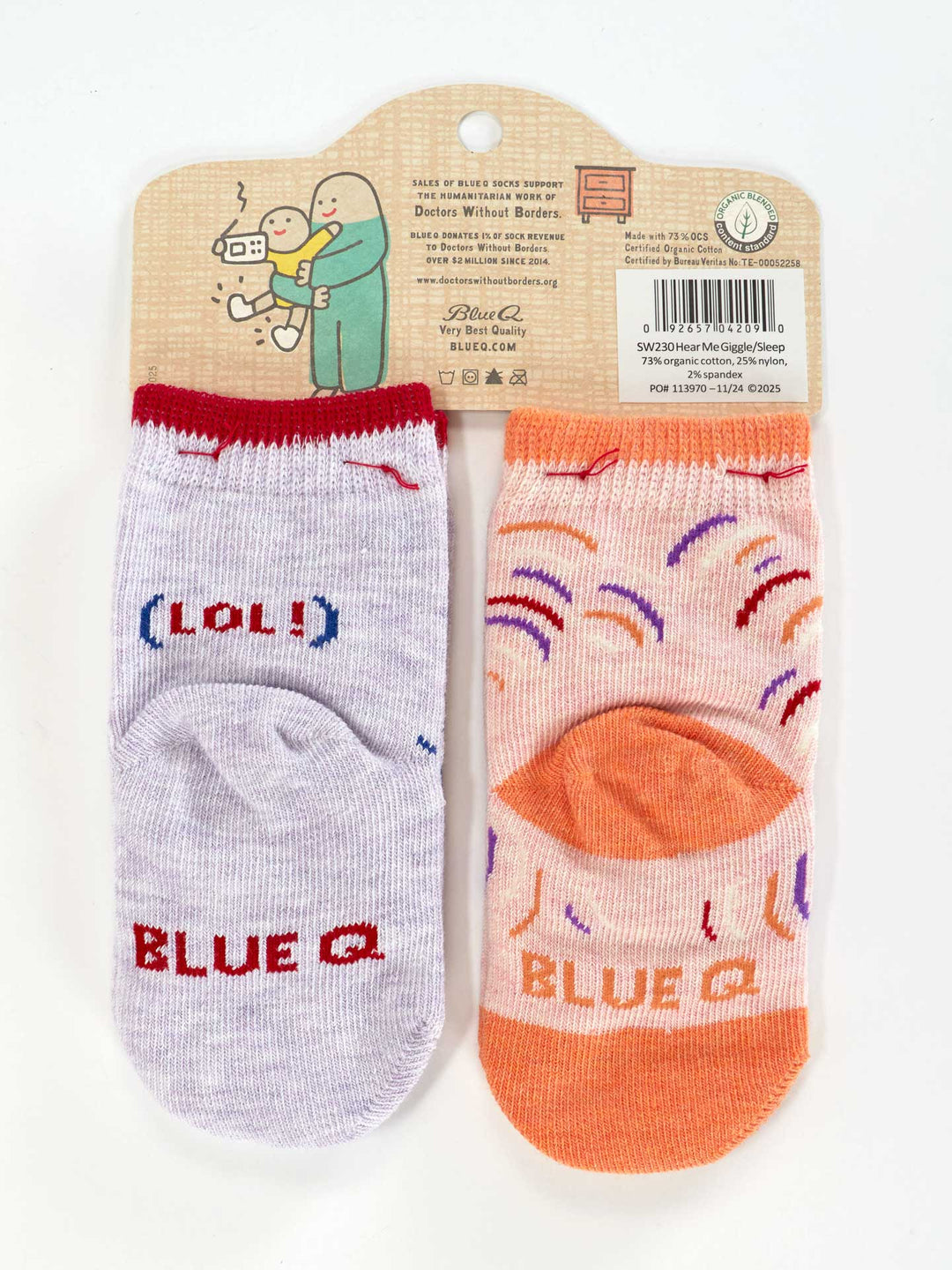 Hear Me Giggle/Sleep Baby Socks